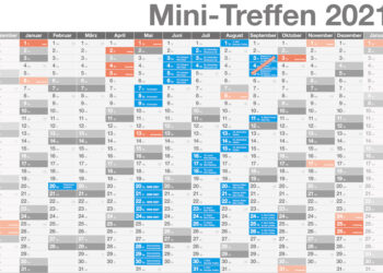 Aktueller Kalender aller deutschen Mini-Treffen 2021