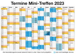 Aktuelle Termine aller deutschen Mini-Treffen 2023